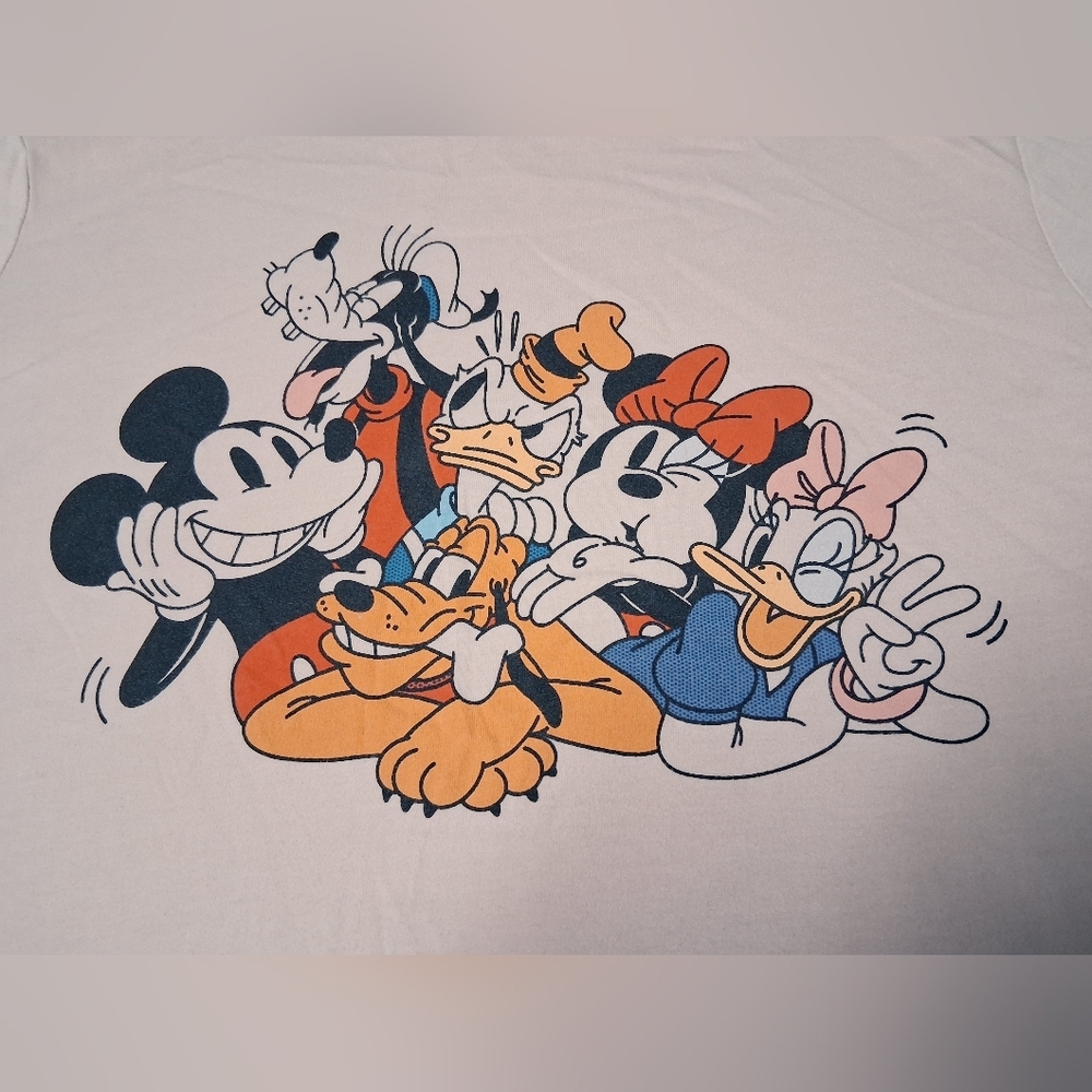 4/20$ ➡️ Disney Joe Fresh Unisex Graphic Tee in Cream - Picture 3 of 4